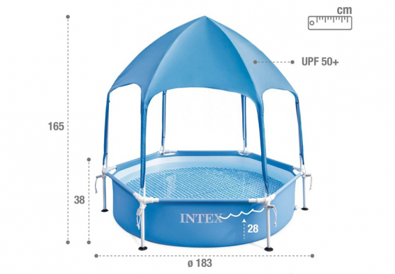   183  38  Canopy Metal Frame Pool Intex 28209NP