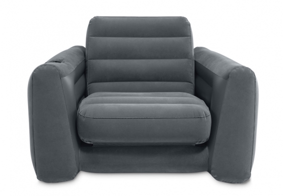 Надувное кресло Pull-Out Chair Intex 66551NP, цвет серый, без насоса