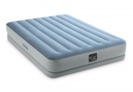 Двуспальная надувная кровать Mid-Rise Comfort Airbed Intex 64168, встроенный электрический насос 220В