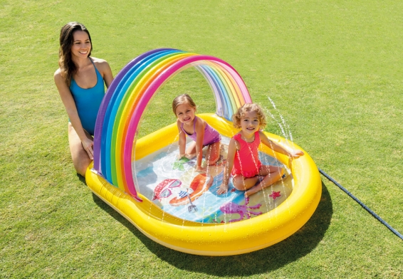 Надувной бассейн Rainbow Arch Spray Pool Intex 57156NP
