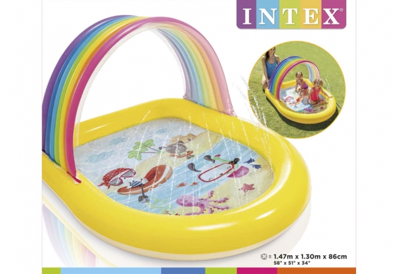 Надувной бассейн Rainbow Arch Spray Pool Intex 57156NP