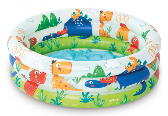 Надувной бассейн Dino Buddies 3-Ring Baby Pool Intex 57106NP
