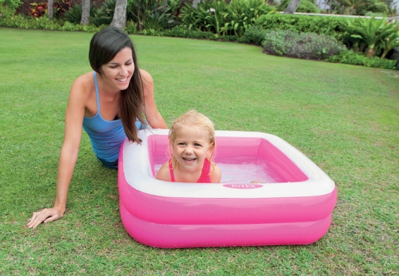 Надувной бассейн Play Box Pool Intex 57100NP, цвет розовый
