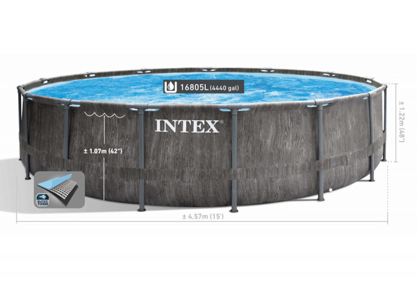   457  122  Greywood Prism Frame Pool Intex 54742CS,  , , , 