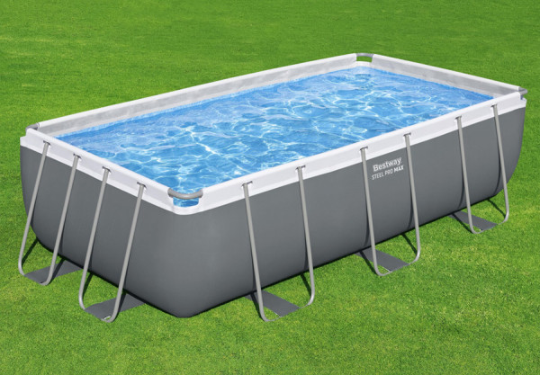   404  201  100  Steel Pro Max Rectangular Frame Pool Bestway 56441,  , 