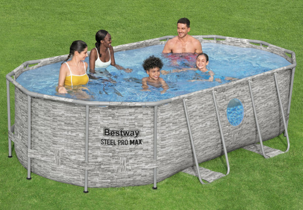   427  250  100  Steel Pro Max Oval Frame Pool Bestway 56714,  , , 