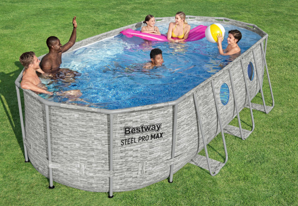   549  274  122  Steel Pro Max Oval Frame Pool Bestway 56716,  , , 