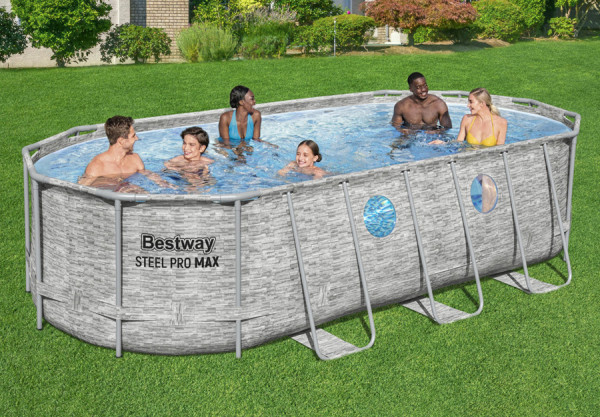   549  274  122  Steel Pro Max Oval Frame Pool Bestway 56716,  , , 