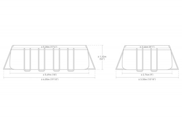   549  274  132  Rectangular Ultra XTR Frame Pool Intex 54356CS,   , , , 