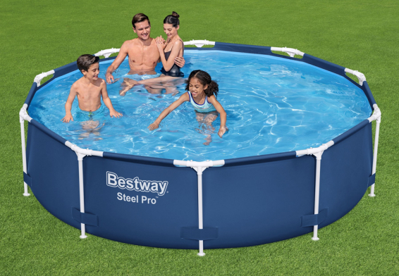 Каркасный бассейн 305 х 76 см Steel Pro Frame Pool Bestway 56679, фильтрующий насос