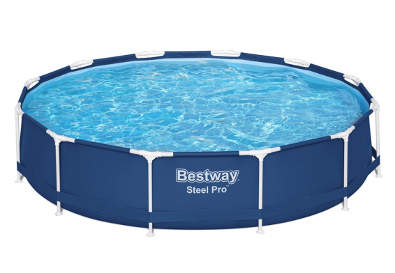 Каркасный бассейн 366 х 76 см Steel Pro Frame Pool Bestway 56681, фильтрующий насос