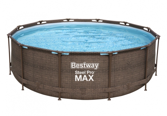 Каркасный бассейн 366 х 100 см Steel Pro Max Frame Pool Bestway 56709, фильтрующий насос, лестница