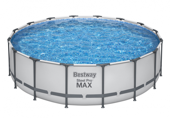 Каркасный бассейн 488 х 122 см Steel Pro Max Frame Pool Bestway 5612Z, фильтрующий насос, лестница, тент