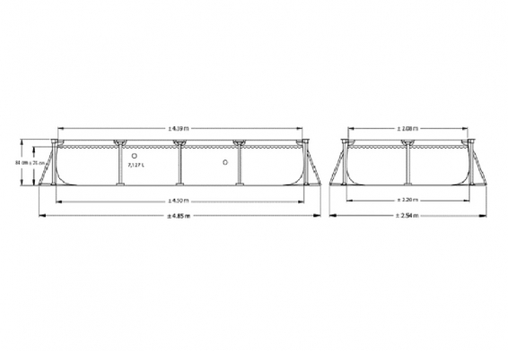   450  220  84  Rectangular Frame Pool Intex 28274NP,  