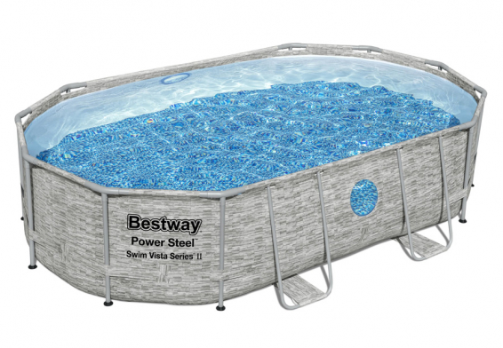   488  305  107  Power Steel Swim Vista Frame Pool Bestway 56946,  , , 