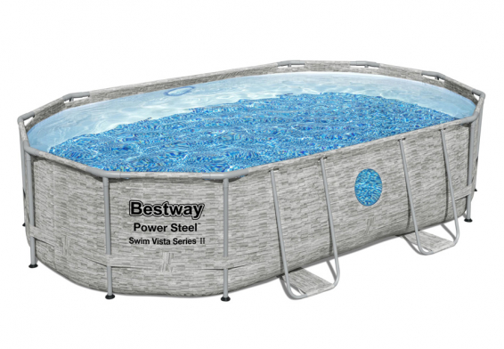   488  305  107  Power Steel Swim Vista Frame Pool Bestway 56946,  , , 