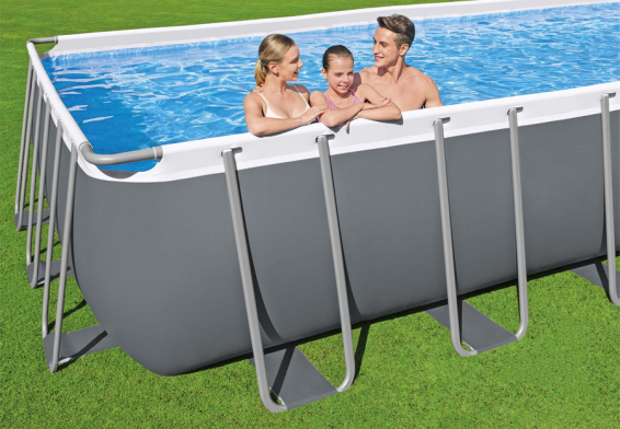   640  274  132  Power Steel Rectangular Frame Pool Bestway 5611Z,  , , 