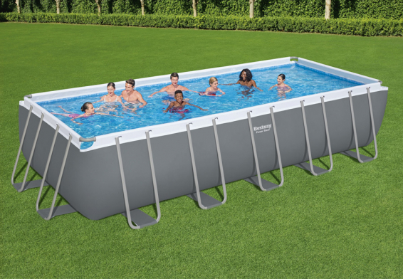   640  274  132  Power Steel Rectangular Frame Pool Bestway 5612B,   , , 