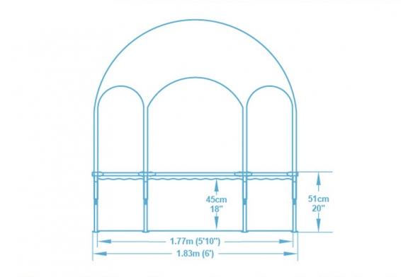   183  51  Splash-In-Shade Play Pool Bestway 5618T