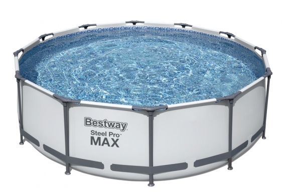 Каркасный бассейн 366 х 100 см Steel Pro Max Frame Pool Bestway 56260, фильтрующий насос