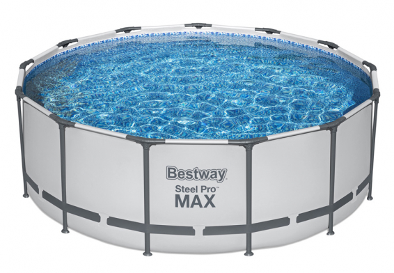 Каркасный бассейн 396 х 122 см Steel Pro Max Frame Pool Bestway 5618W, фильтрующий насос, лестница, тент