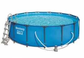 Каркасный бассейн 457 х 122 см Steel Pro Max Frame Pool Bestway 56830, фильтрующий насос, лестница