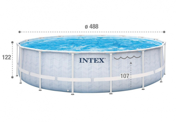   488  122  Chevron Prism Frame Pool Intex 26746NP,  , , 