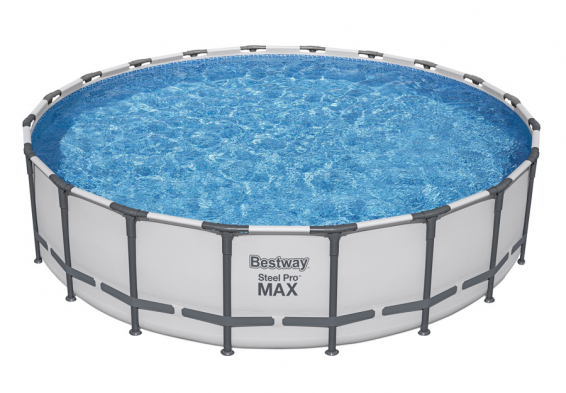 Каркасный бассейн 610 х 132 см Steel Pro Max Frame Pool Bestway 561FM, фильтрующий насос, лестница, тент