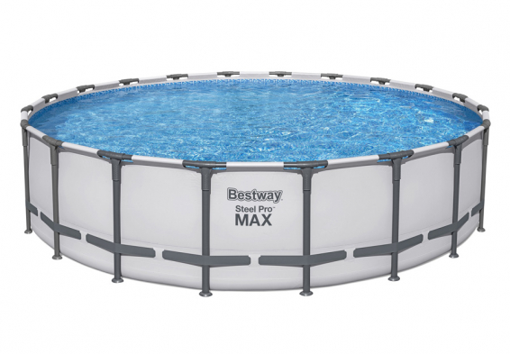 Каркасный бассейн 610 х 132 см Steel Pro Max Frame Pool Bestway 561FM, фильтрующий насос, лестница, тент