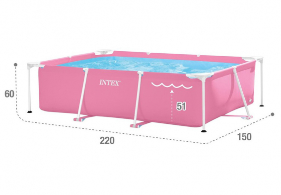   220  150  60  Rectangular Frame Pool Intex 28266NP