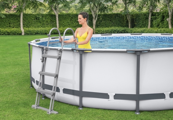 Каркасный бассейн 366 х 100 см Steel Pro Max Frame Pool Bestway 56418, фильтрующий насос, лестница