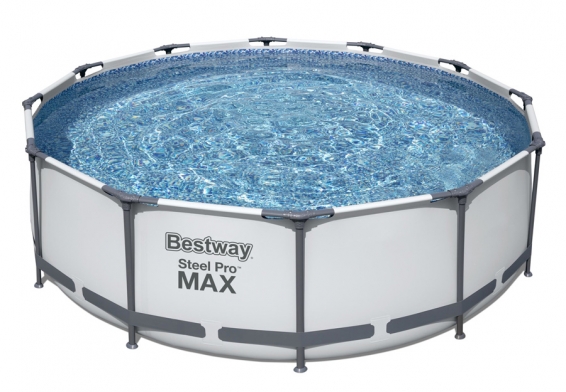 Каркасный бассейн 366 х 122 см Steel Pro Max Frame Pool Bestway 56420, фильтрующий насос, лестница, тент