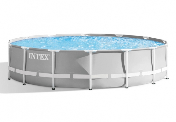 Каркасный бассейн 427 х 107 см Prism Frame Pool Intex 26720WP, лестница, аксессуары