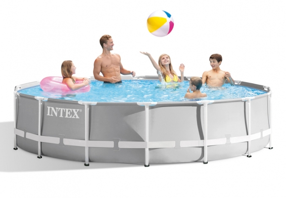 Каркасный бассейн 427 х 107 см Prism Frame Pool Intex 26720WP, лестница, аксессуары