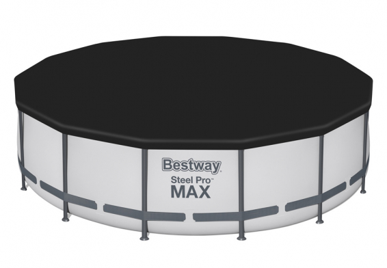 Каркасный бассейн 427 х 107 см Steel Pro Max Frame Pool Bestway 56950, фильтрующий насос, лестница, тент