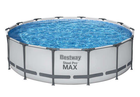 Каркасный бассейн 427 х 107 см Steel Pro Max Frame Pool Bestway 56950, фильтрующий насос, лестница, тент