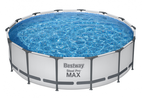 Каркасный бассейн 427 х 107 см Steel Pro Max Frame Pool Bestway 56950, фильтрующий насос, лестница, тент