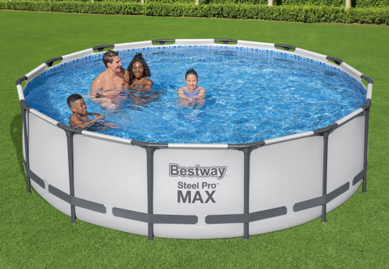 Каркасный бассейн 427 х 107 см Steel Pro Max Frame Pool Bestway 56950, фильтрующий насос, лестница, тент