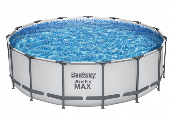 Каркасный бассейн 457 х 122 см Steel Pro Max Frame Pool Bestway 56438, фильтрующий насос, лестница, тент