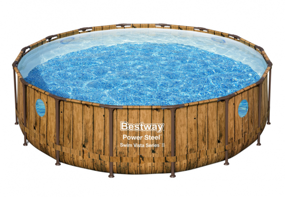   488  122  Power Steel Swim Vista Frame Pool Bestway 56725,  , , 