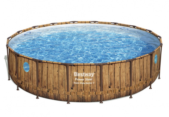   549  122  Power Steel Swim Vista Frame Pool Bestway 56977,  , , 