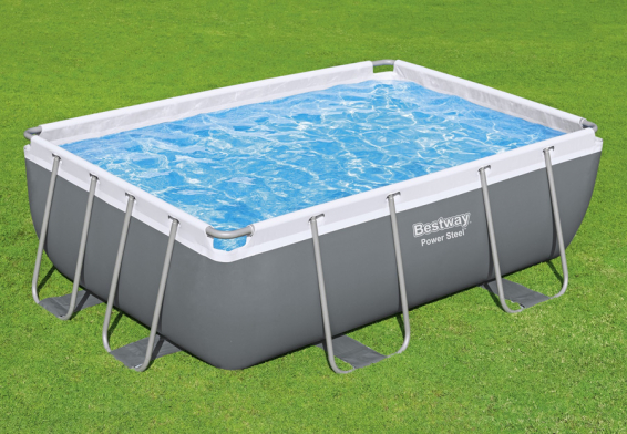   282  196  84  Power Steel Rectangular Frame Pool Bestway 56629,  