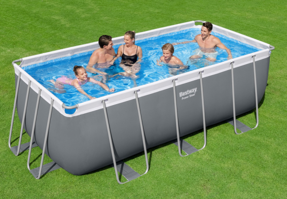   412  201  122  Power Steel Rectangular Frame Pool Bestway 56456,  , 