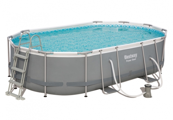   488  305  107  Power Steel Oval Frame Pool Bestway 56448,  , , 