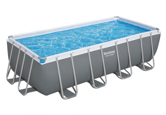   488  244  122  Power Steel Rectangular Frame Pool Bestway 56670,  , , 