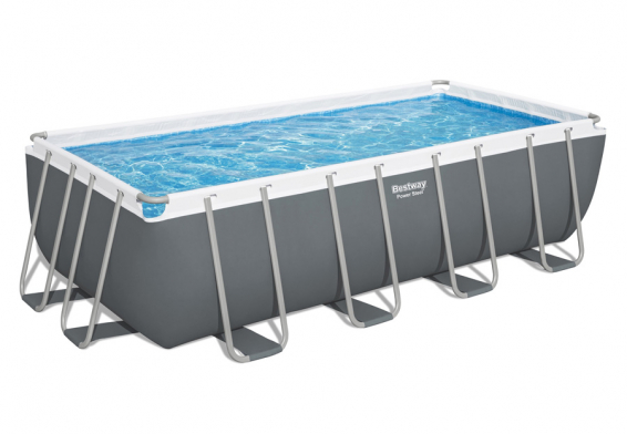   488  244  122  Power Steel Rectangular Frame Pool Bestway 56670,  , , 