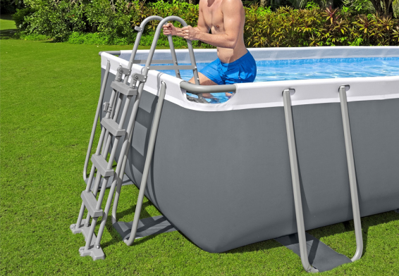   488  244  122  Power Steel Rectangular Frame Pool Bestway 56670,  , , 