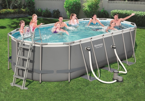   549  274  122  Power Steel Oval Frame Pool Bestway 56710,  , , 