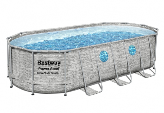   549  274  122  Power Steel Swim Vista Frame Pool Bestway 56716,  , , 