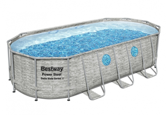   549  274  122  Power Steel Swim Vista Frame Pool Bestway 56716,  , , 